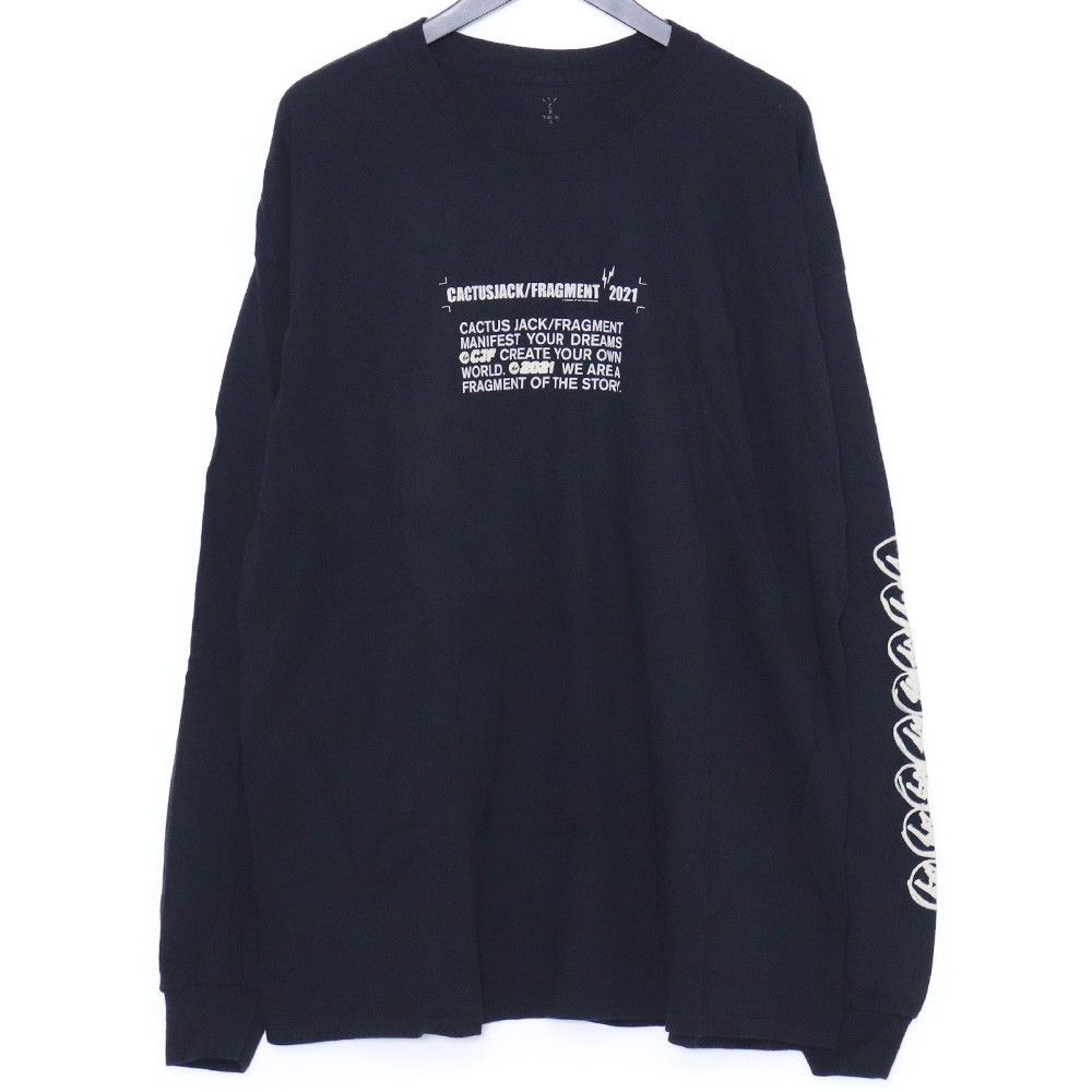 未使用 TRAVIS SCOTT CACTUS JACK FOR FRAGMENT LOGO L/S T-SHIRT XL 