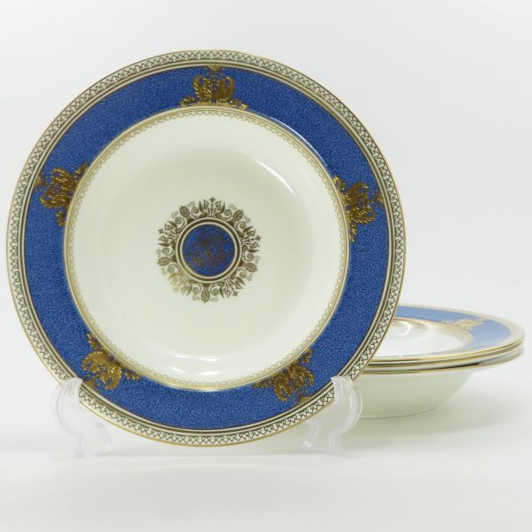 ウェッジウッド プレート□コロンビア パウダールビー スーププレート