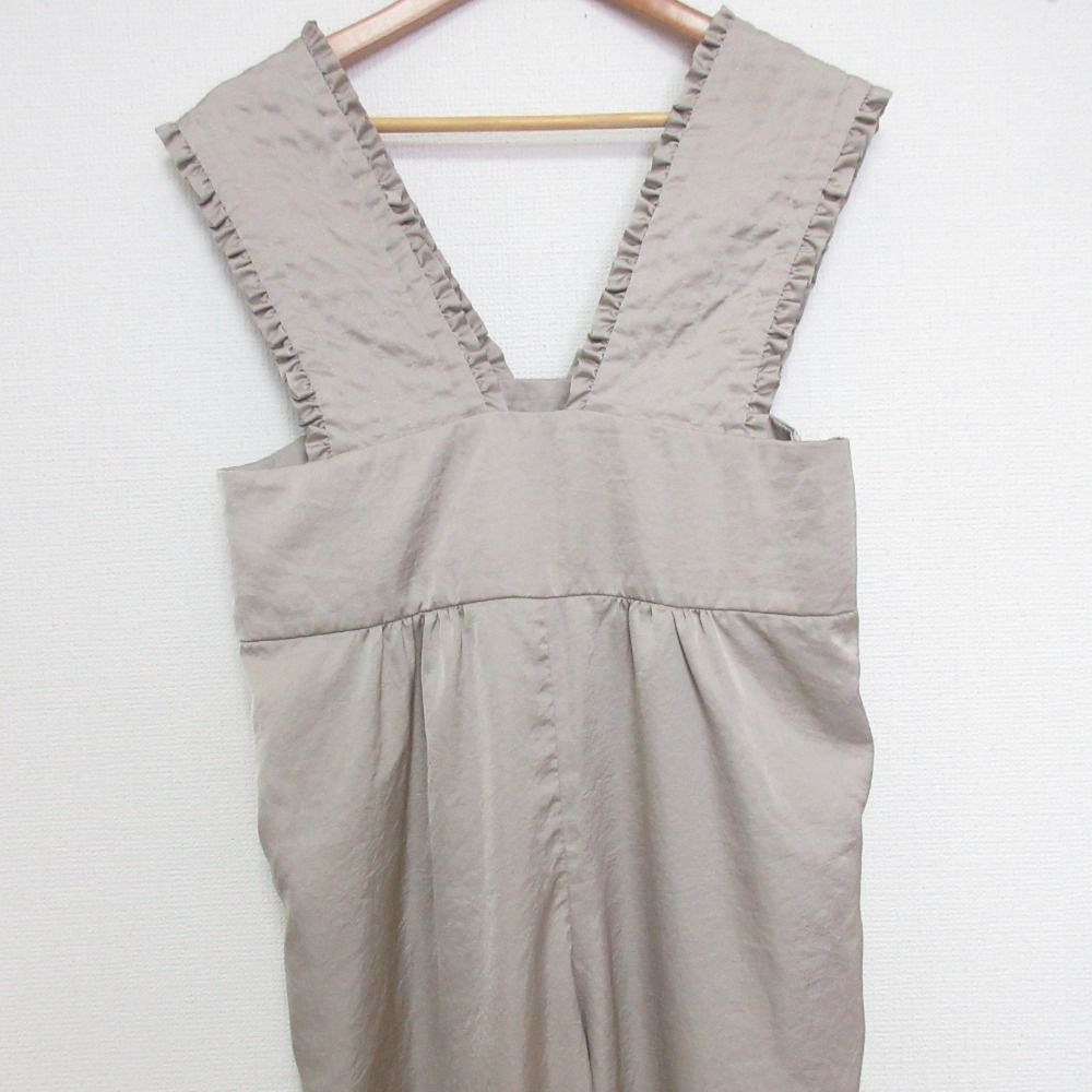 美品 22AW yori ヨリ サテンフリルサロペット オーバーオール