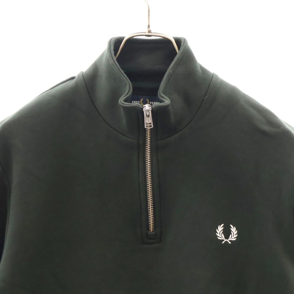FRED PERRY (フレッドペリー) HALF ZIP SWEATSHIRT 胸ロゴ刺繍