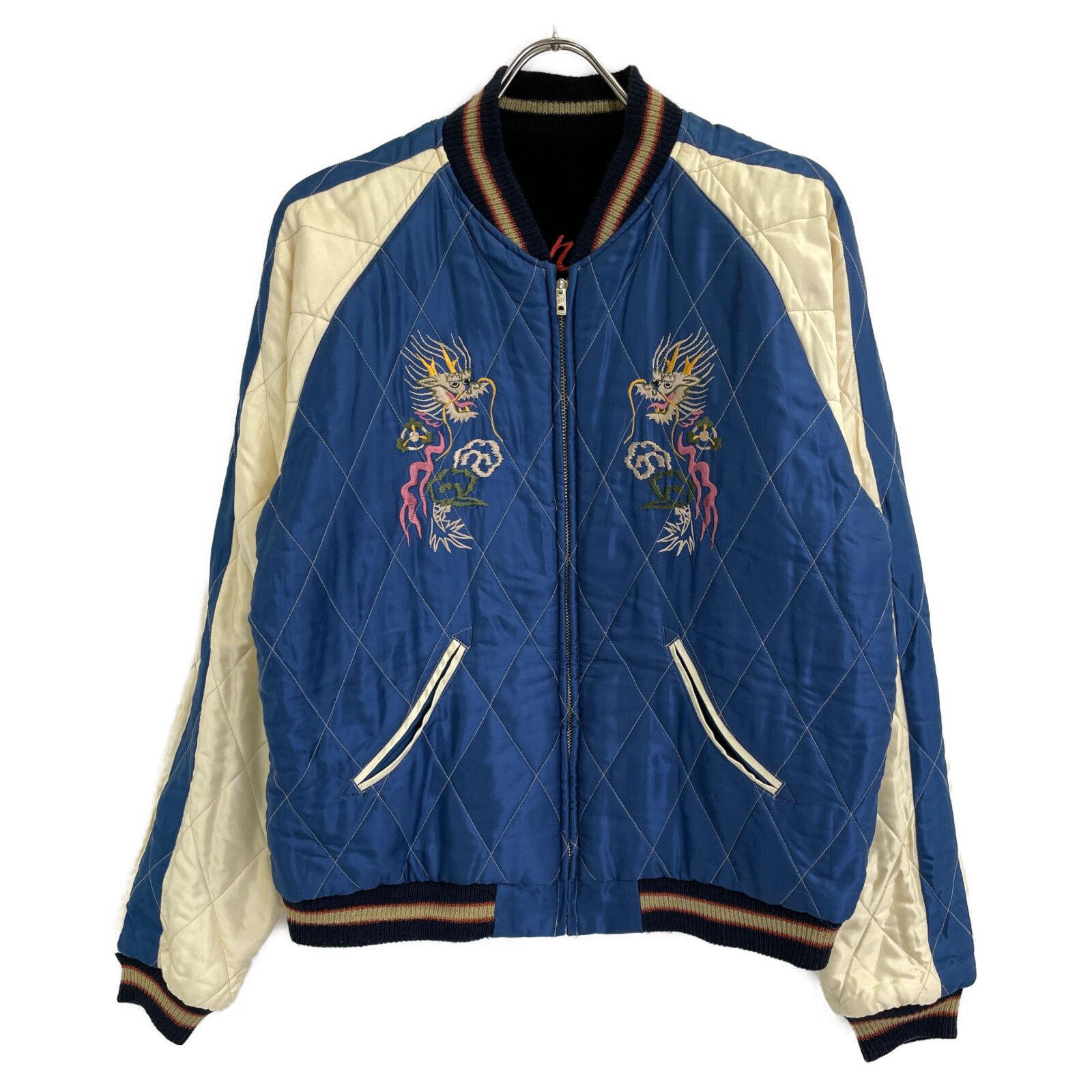 テーラ―東洋 TT11593 虎×城 別珍 リバーシブルスカジャン L