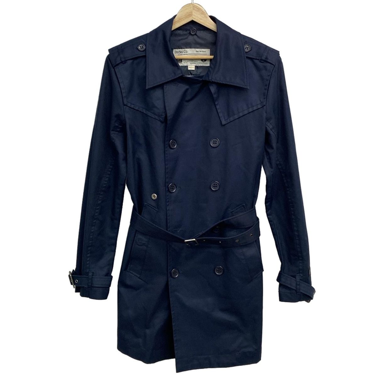 DIESEL(ディーゼル) トレンチコート サイズL メンズ - ネイビー 長袖