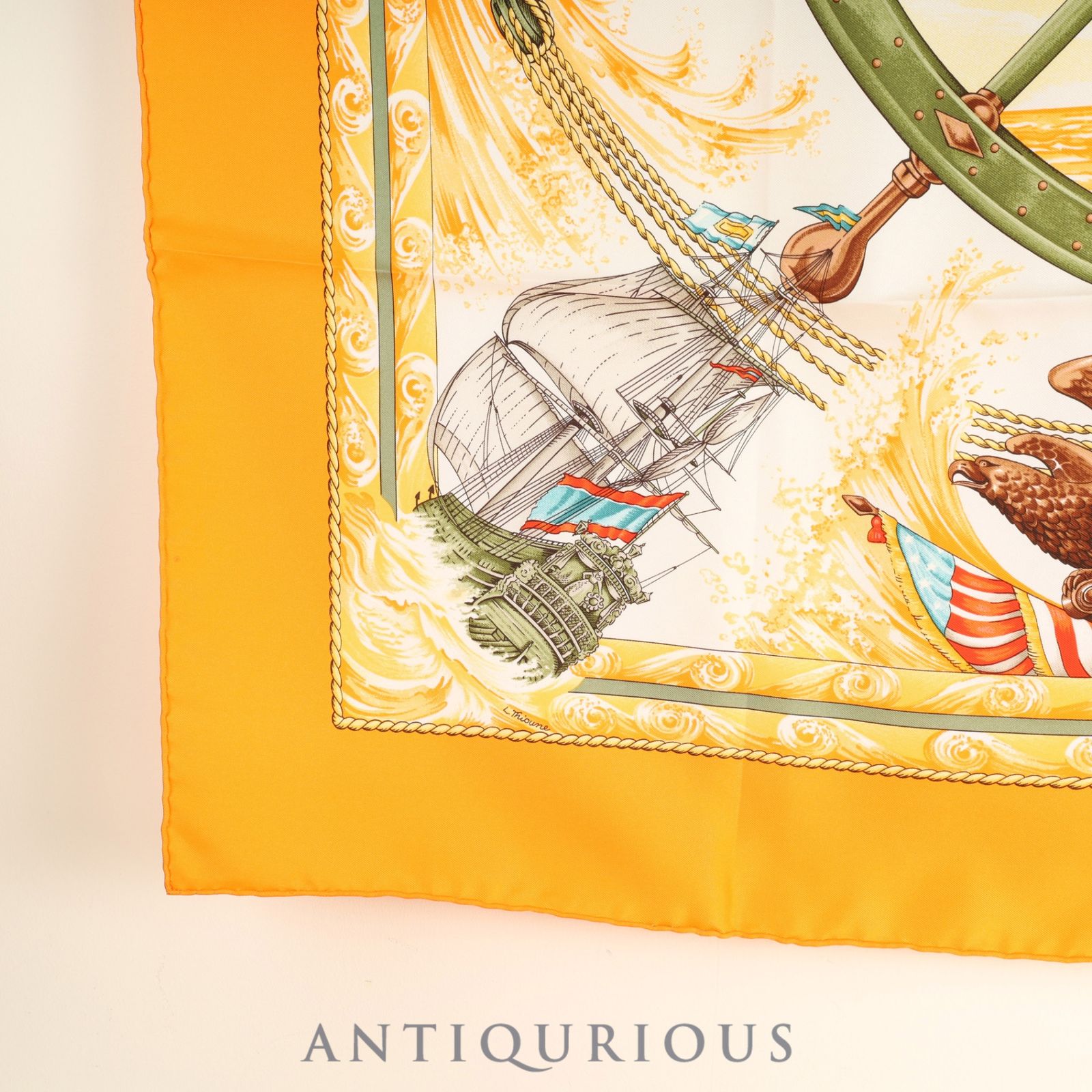 HERMES カレ90 Vive Le Vent未開封 HERMES エルメス カレ90 VIVE LE VENT 風よ吹け 船 スカーフ