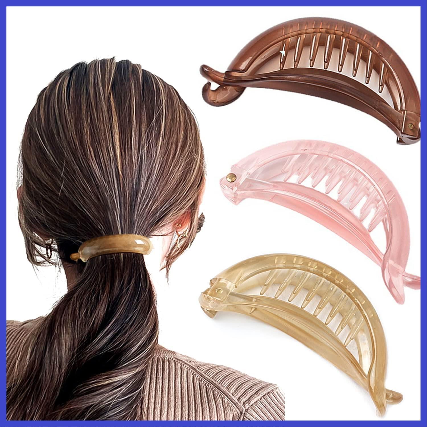 ヘアクリップ【跡がつかない3本セット】テールクリップ 小さめ