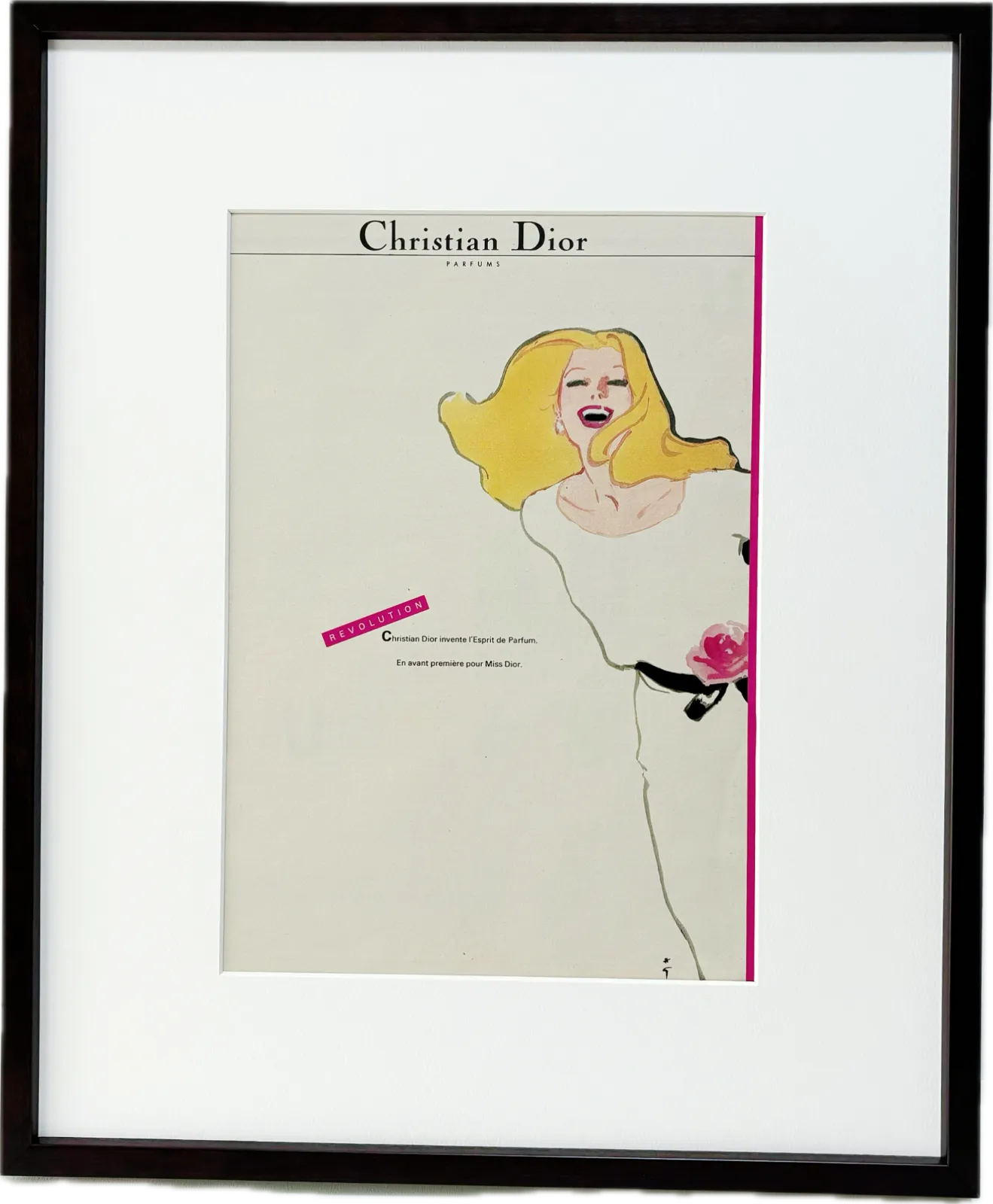 1982 広告＞Christian Dior Rene Gruau ディオール ルネ・グリュオ