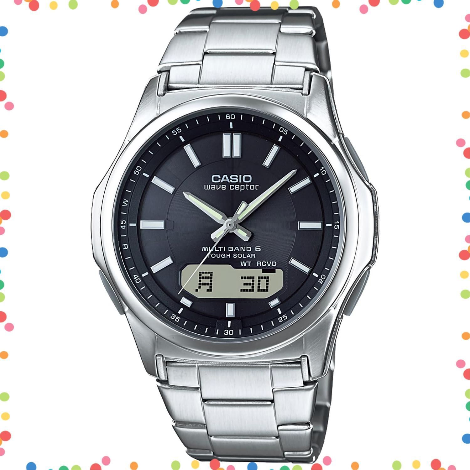 【特価商品】WVA-M630D-1AJF メンズ 【国内正規品】電波ソーラー ウェーブセプター シルバー 腕時計 [カシオ]