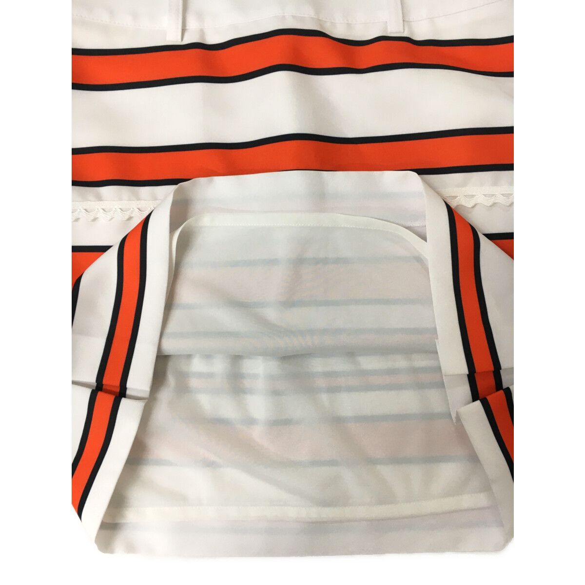 archivio - coco 中古 アルチビオ archivio レディース スカート 40(L) 白 オレンジ 春夏 裏地付き 中古 レディース アルチビオ archivio スカート 40(L) 白
