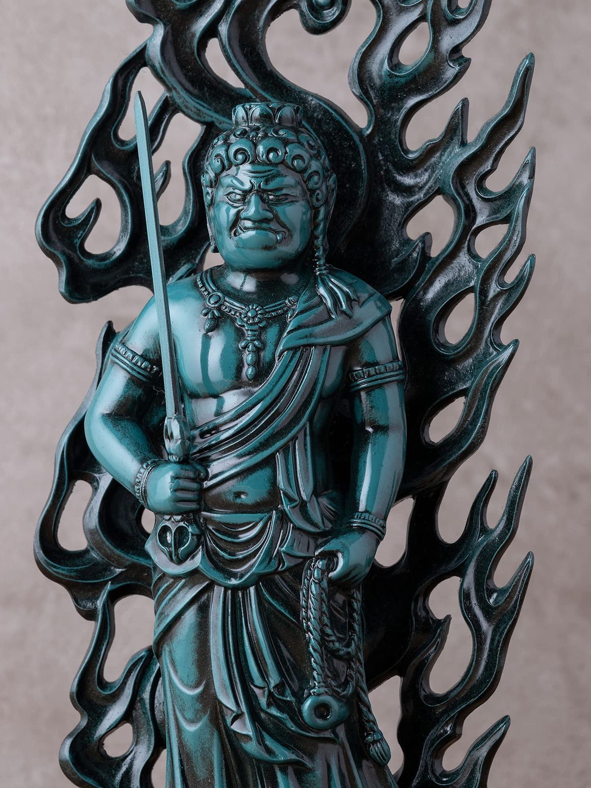 仏像 不動明王 21cm 青銅彩色 仏師 牧田秀雲 原型＿ 酉年生まれ 十二支守り本尊 干支 高岡銅器 ふどうみょうおう|Ｌ_b WWW_USTAUSTRALIA_COM_AU