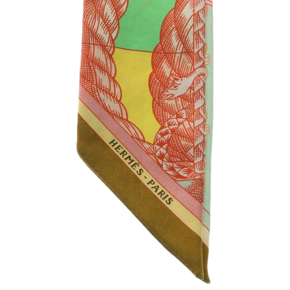 HERMES エルメス ツイリー 騎兵の鎧 シルクスカーフ バッグチャーム