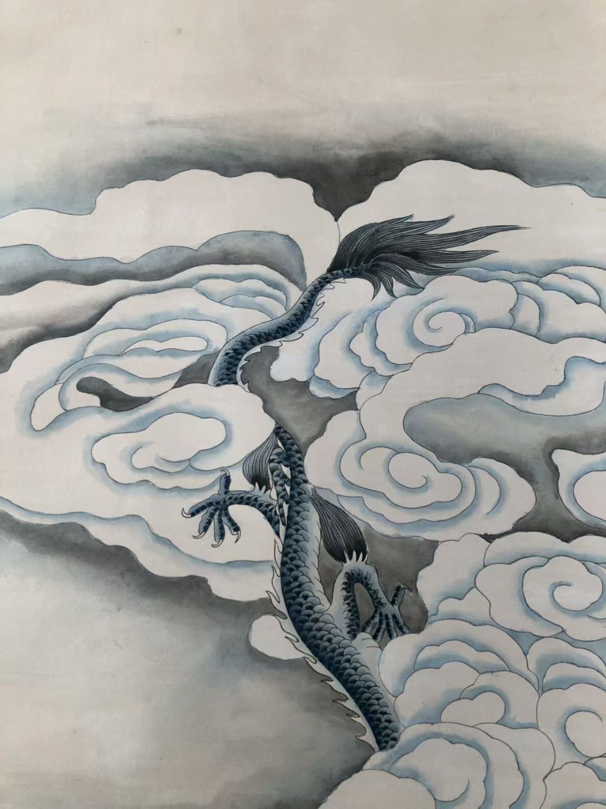 四尺純手描き作品.観賞品.文房置物.中国骨董25090701