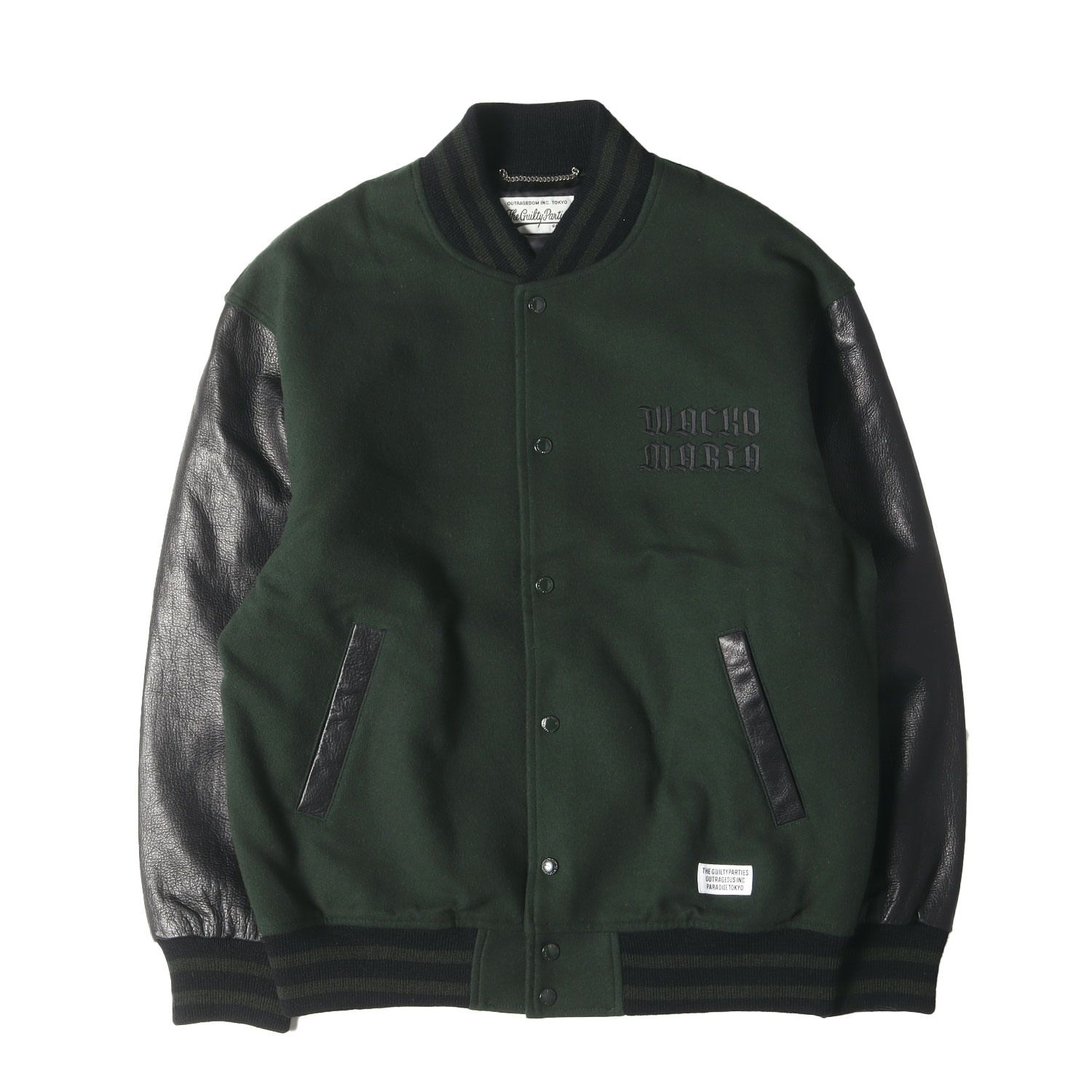 WACKO MARIA 24SS LEATHER VARSITY JACKET WACKO MARIA Logo