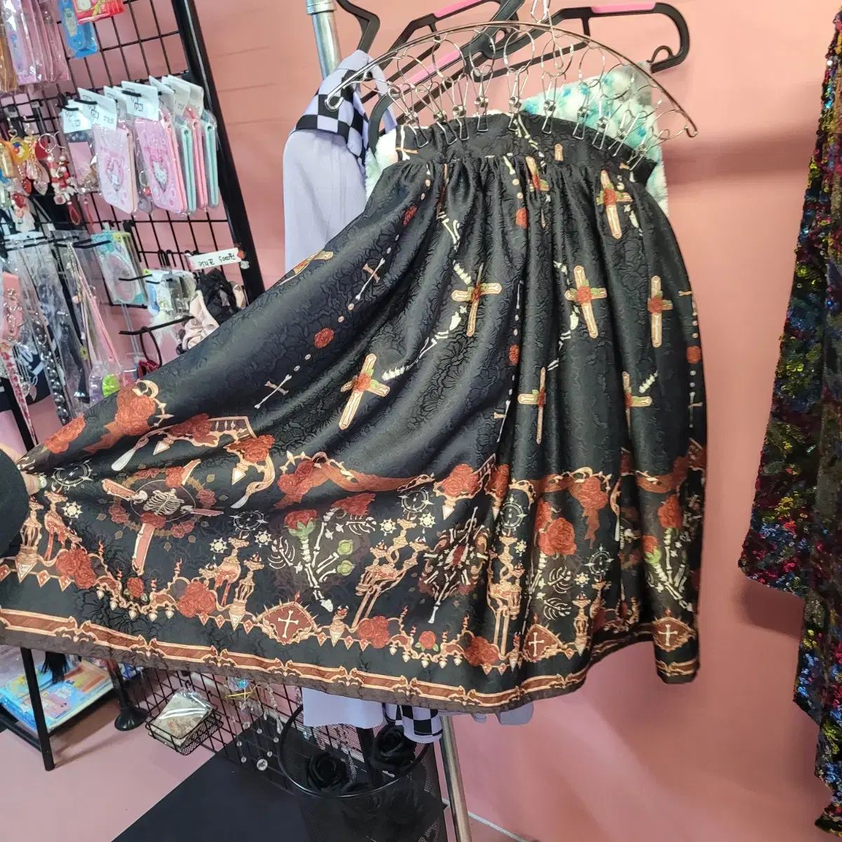 ロリータ付きパニエ ゴシックミディスカート