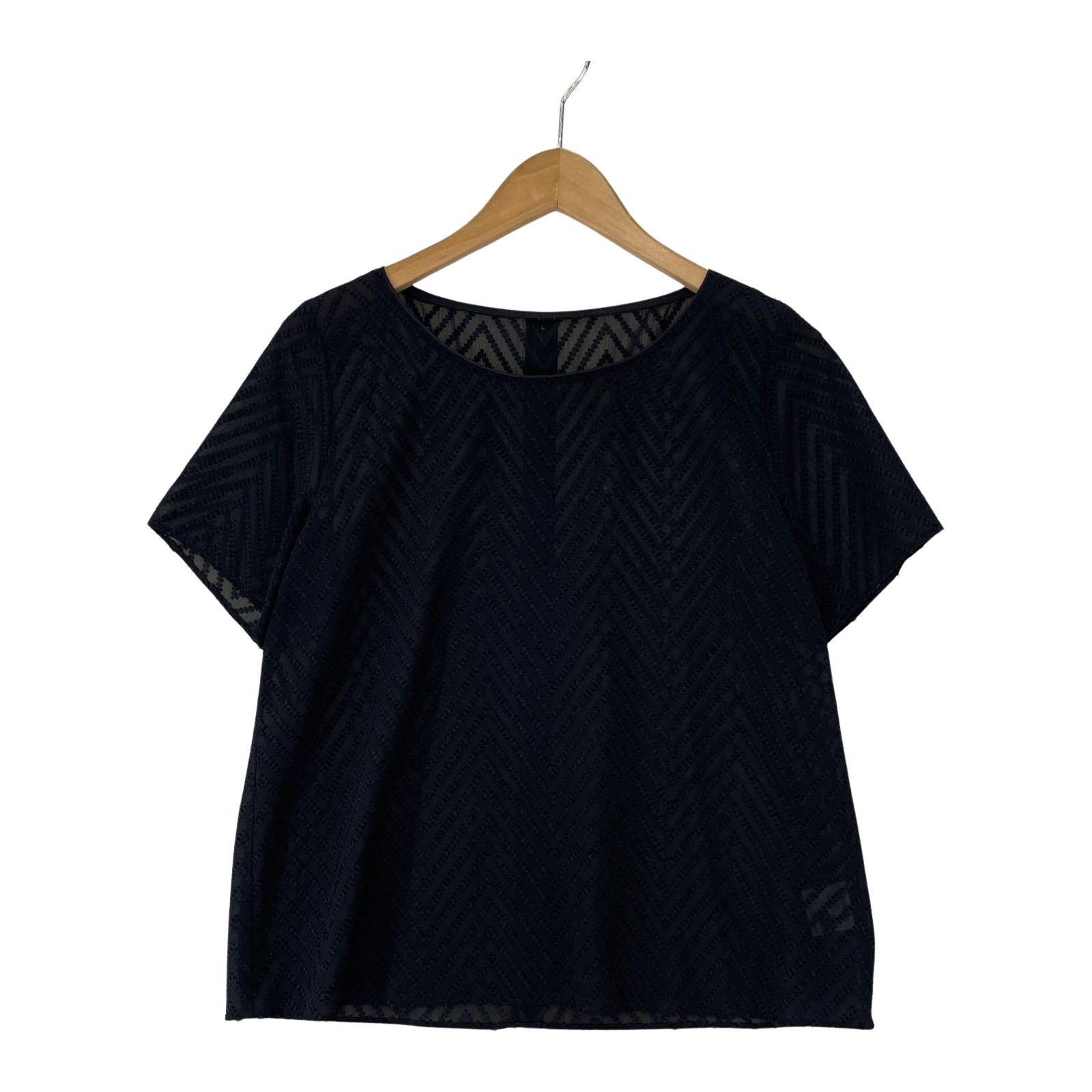 【極美品】LAUTREAMONTロートレアモン シアーリネン半袖ブラウス WEB限定】ローンレース切り替えブラウス | LAUTREAMONT（ロート