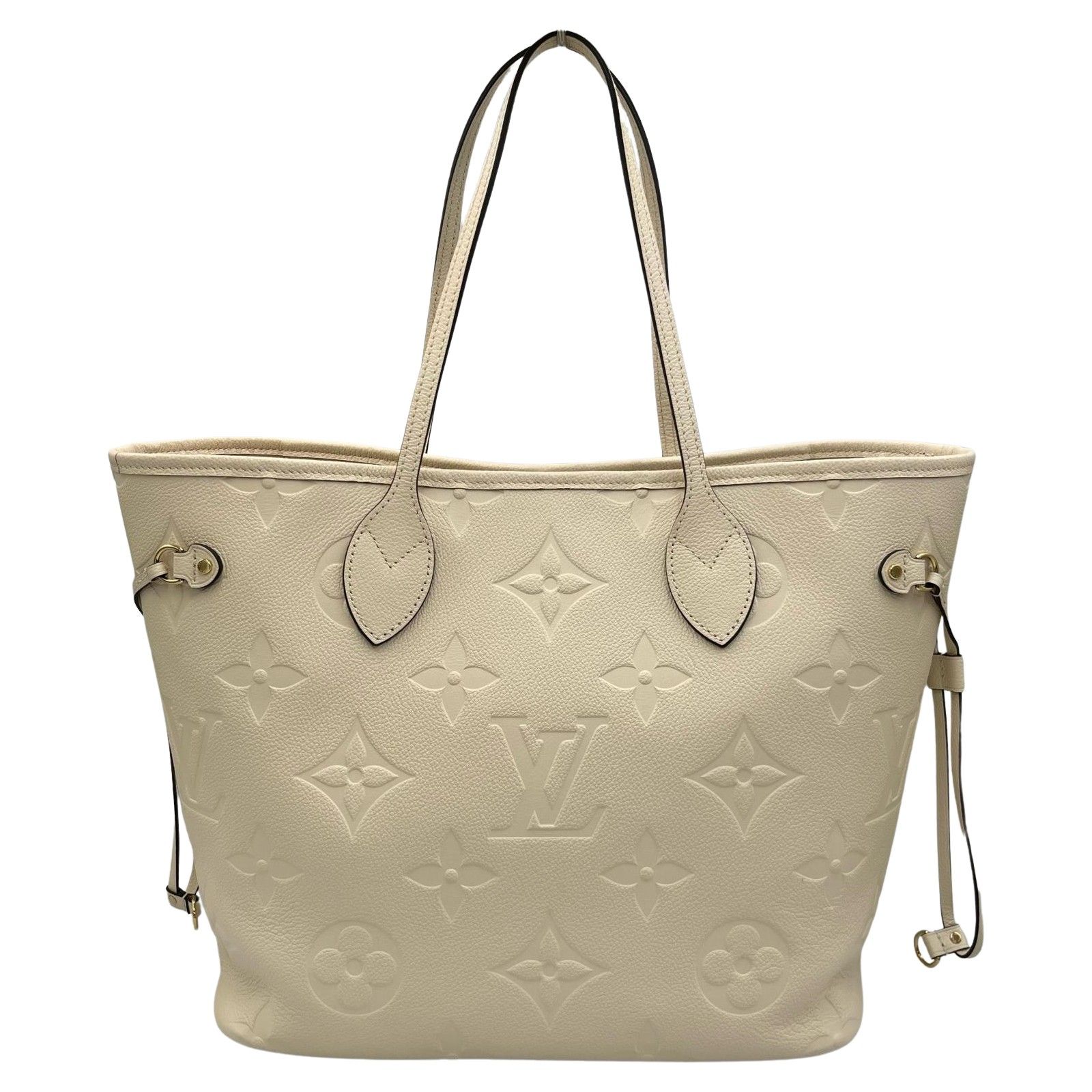ルイヴィトン LOUIS VUITTON トートバッグ ネヴァーフルMM M46676 モノグラムアンプラント クリーム レディース