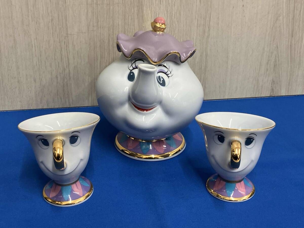 ディズニー 美女と野獣 ポット夫人×1 チップティーカップ×2 セット