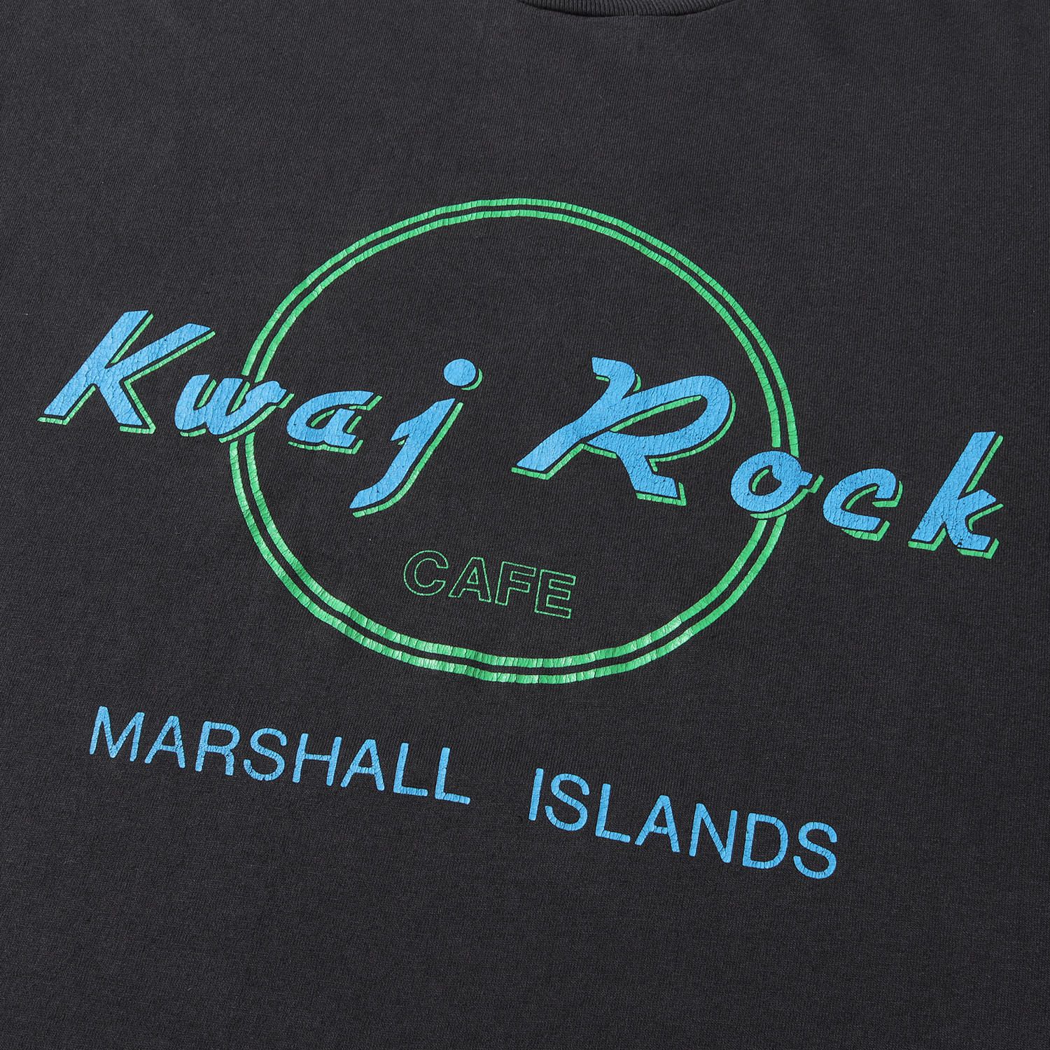 90s Kwaj Rock CAFE ロゴマーク クルーネック 半袖 Tシャツ 90年代 USA