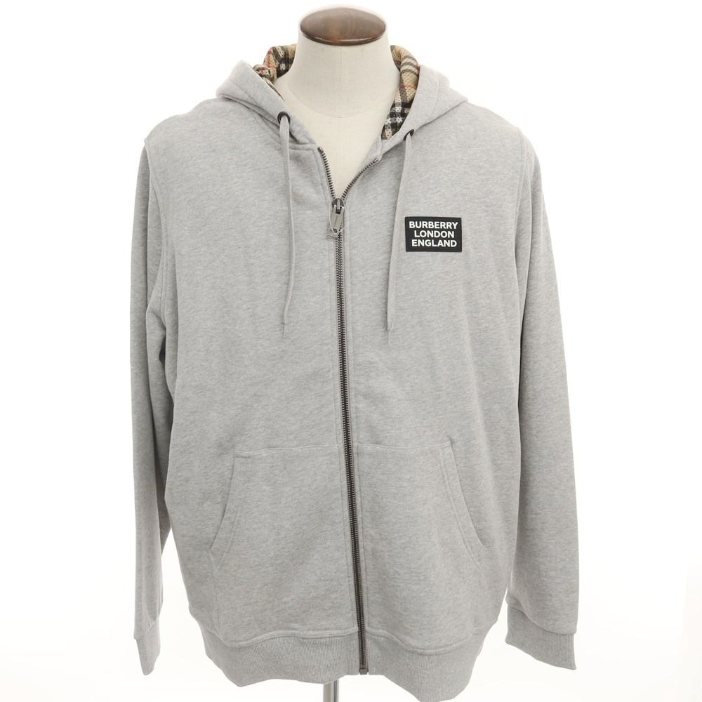 バーバリー BURBERRY スウェット ジップアップ パーカー グレー