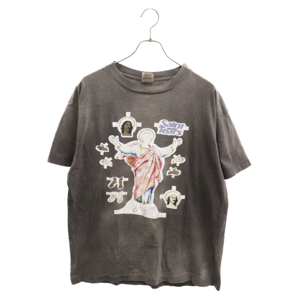 SAINT MICHAEL (セントマイケル) 21AW × DENIM TEARS Jesus Christ S/S T-shirts ×  デニムティアーズ イエスキリスト 半袖 カットソー Tシャツ ブラック - メルカリ