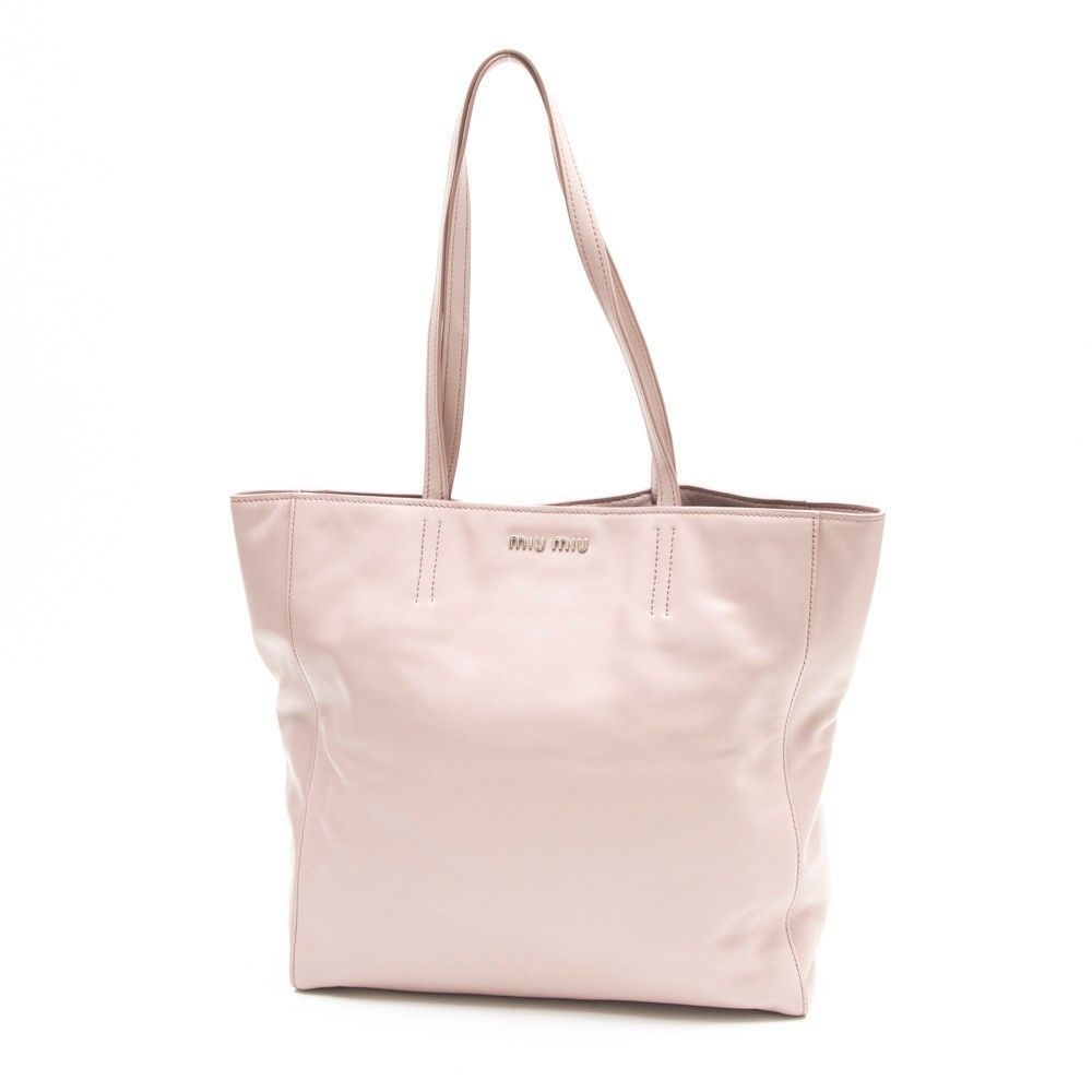 ミュウミュウ トートバッグ ミュウクリスタル　ピンク miu 中古 ミュウミュウ トートバッグ レディース ブランド