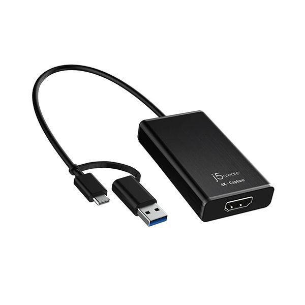j5 Create USB 4K HDMIキャプチャーアダプタ ブラック JVA11 1台