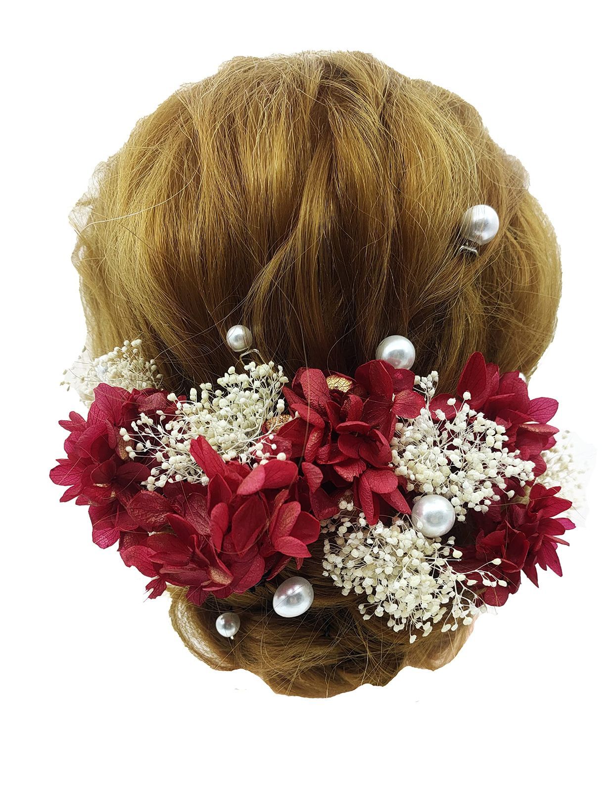 SALE，最新作 【最短発送】花 紫陽花 成人式 花飾り 和装 ヘアアクセサリー パール ヘアーアクセサリー 卒業式 あじさい 入学式 結婚式 かすみ草 ウエディング 振袖 髪飾り 着物 卒業袴 JZOON ヘッドドレス 和装小物