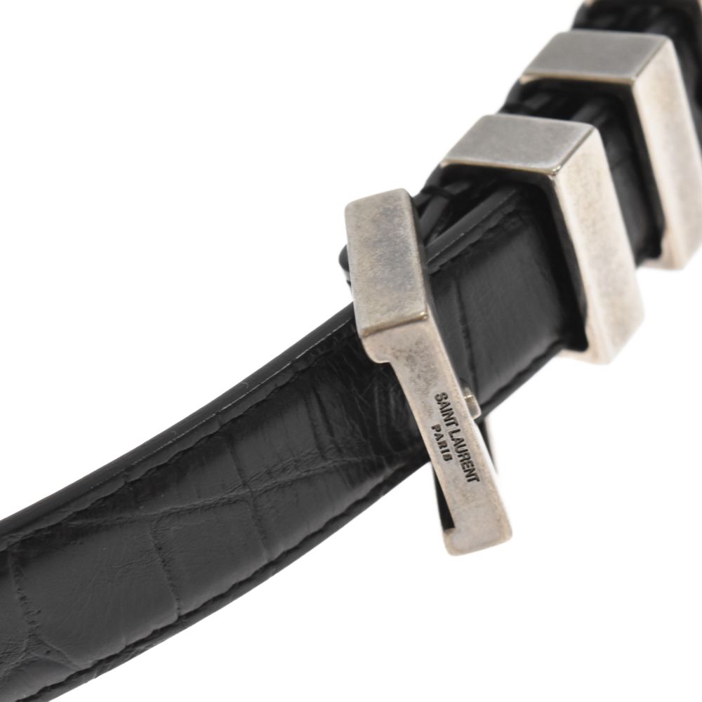 SAINT LAURENT PARIS (サンローランパリ) 3連バックル ベルト  