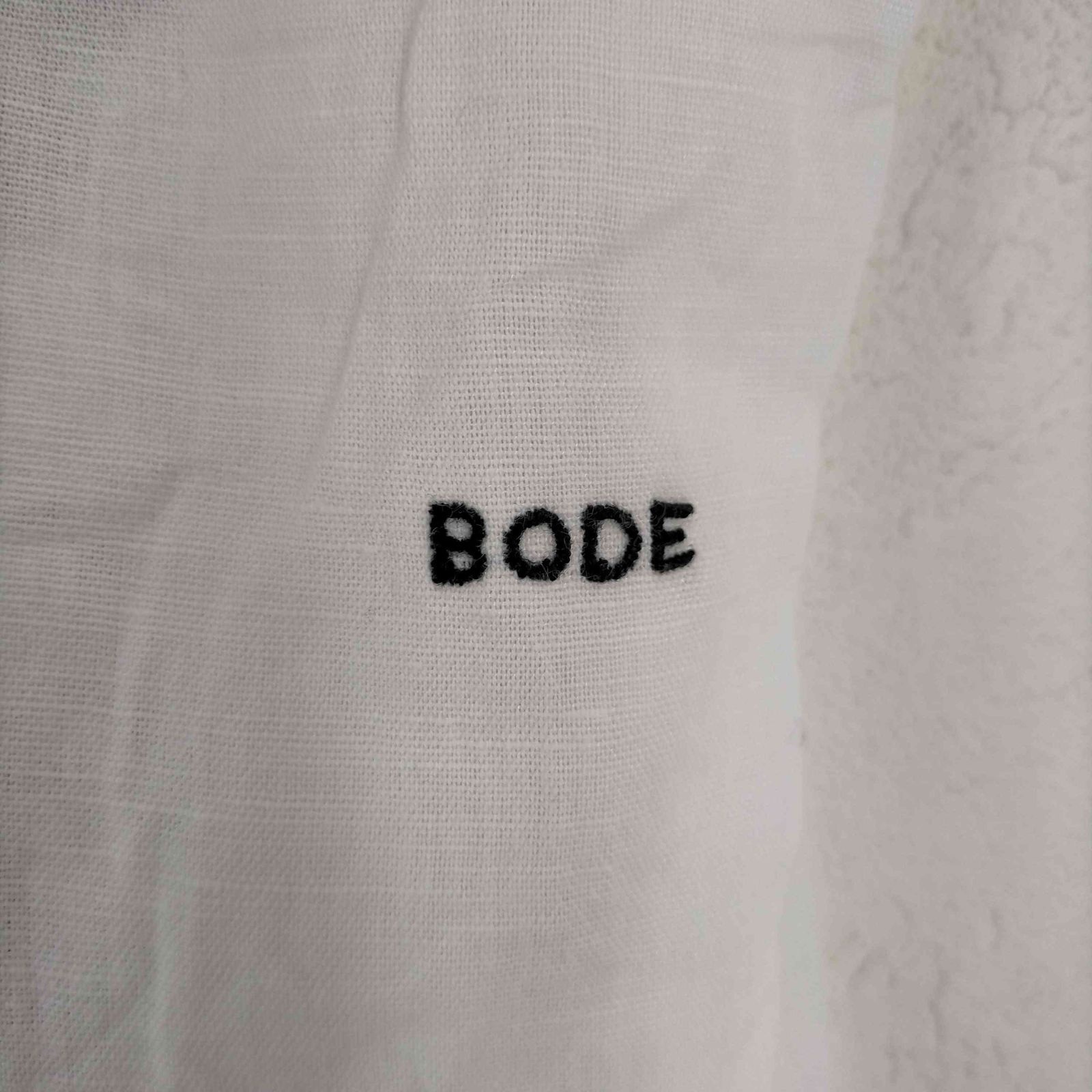 ボーディ BODE コットンリネン フラワー刺繍 オープンカラーシャツ レディース 表記無