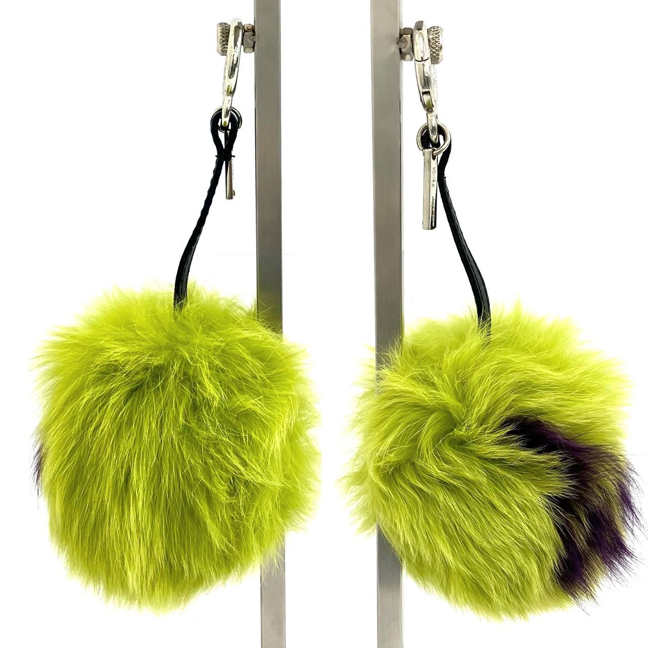 FENDI イエローファーチャーム 即発 FENDI モンスター ファー バッグチャーム キーホルダー 黄