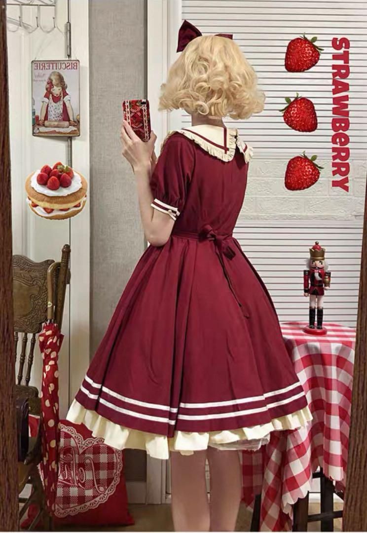 ロリータ 赤ワンピ