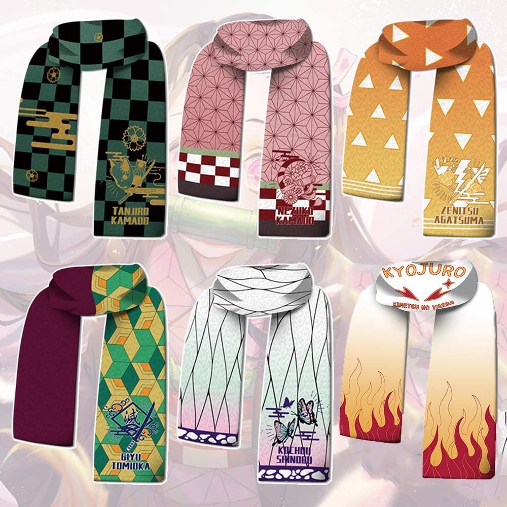 ✨鬼滅の刃✨きめつ 竈門 炭治郎 マフラー 通学 防寒 防風 軽量