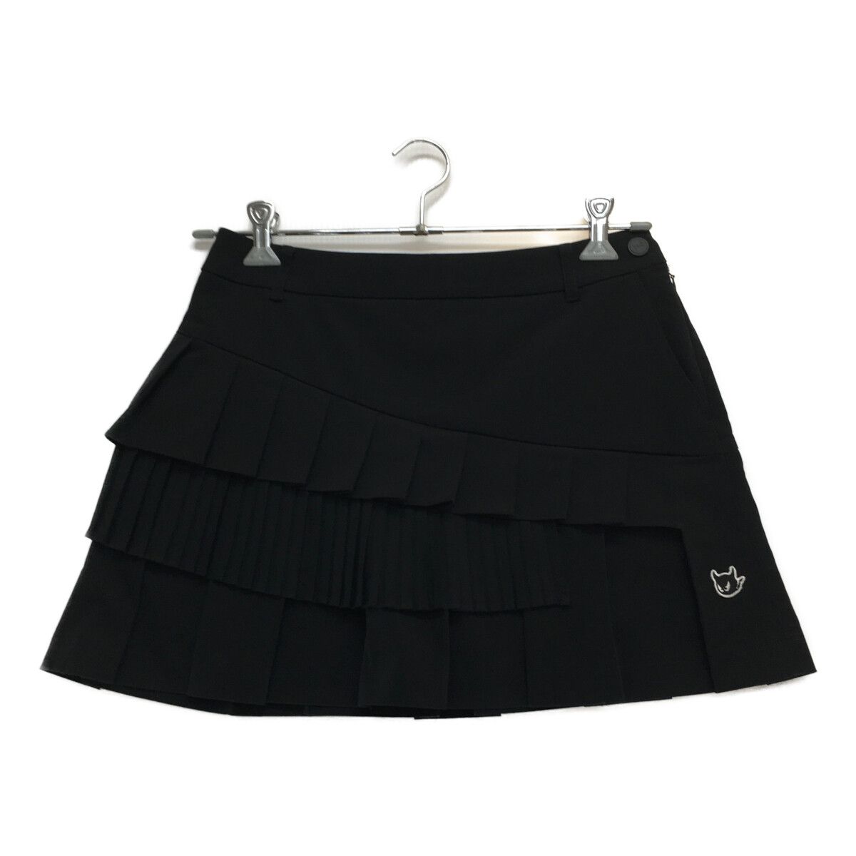 中古 レディース ワック WAAC スカート 3(L) 黒 ブラック プリーツ 一