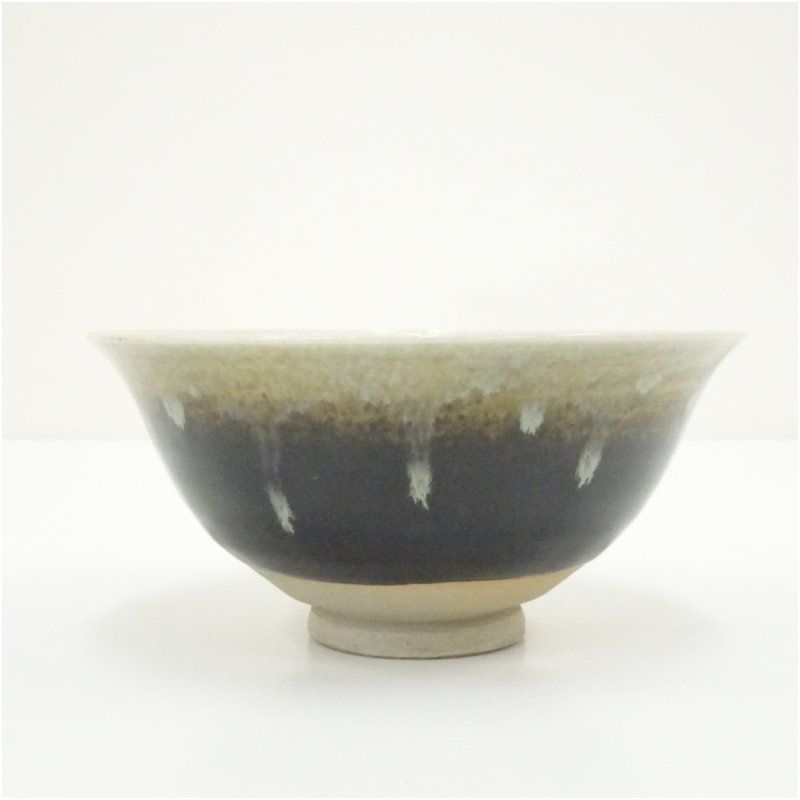 茶道具 茶碗 七世吉向松月 藩斎造 紫釉 共箱 ／茶道 楽