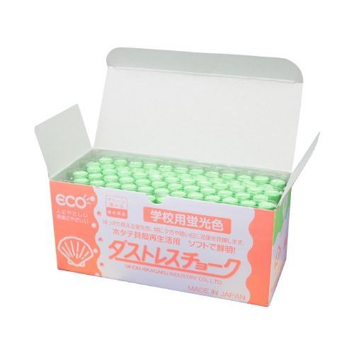 まとめ買い 日本理化学 ダストレス 学校用蛍光色 緑 72本入 DCK-72-G ×3セット