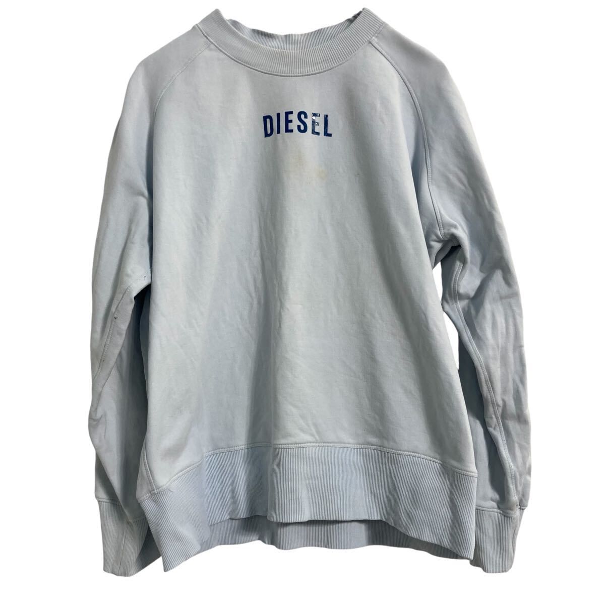 DIESEL ロゴ スウェット トレーナー ディーゼル レディース S ブルー系 