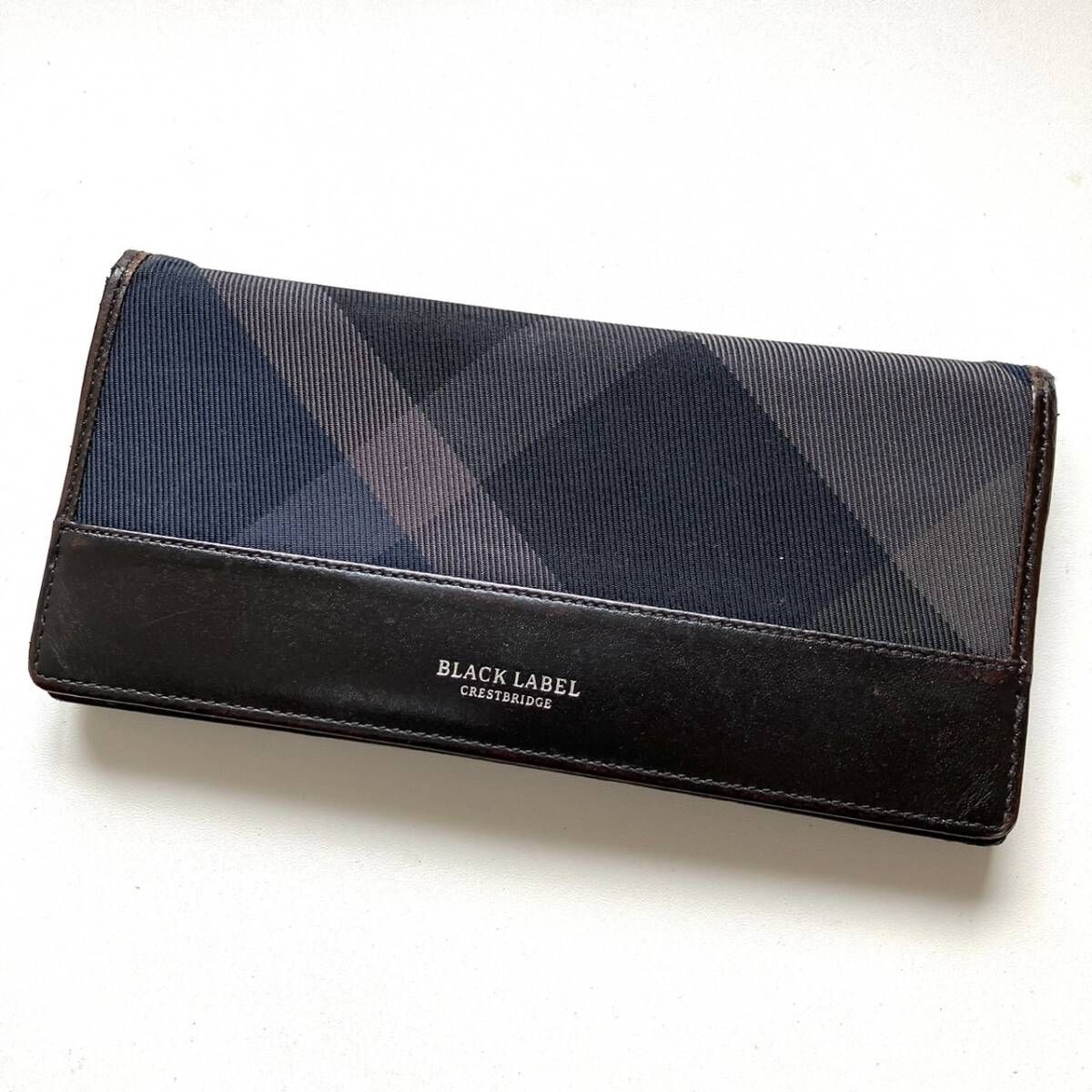 バーバリーブラックレーベル Burberry 長財布 - メルカリ