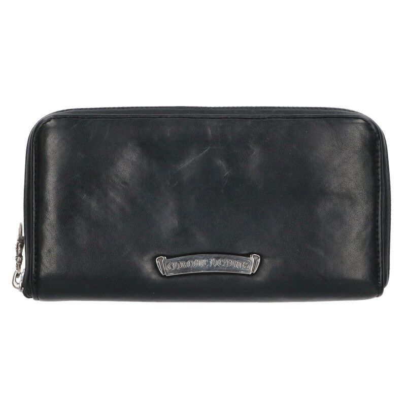 装飾ラウンドジップレザーウォレット財布