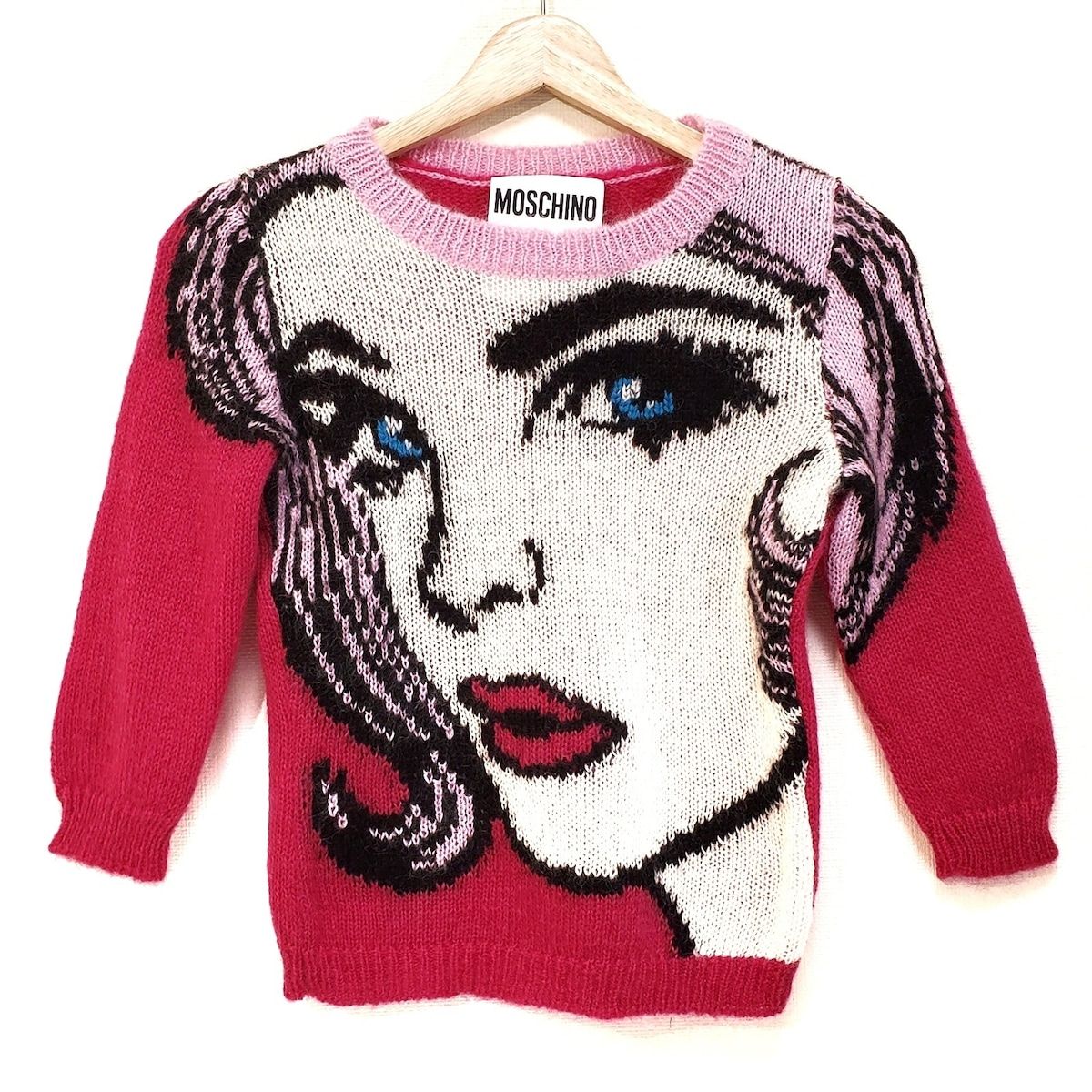 MOSCHINO - モスキーノ 七分袖セーター サイズI 44 - MOSCHINO(モスキーノ) 七分袖セーター レディース美品 - ピンク