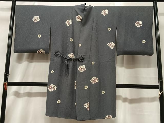 平和屋着物＃道中着 総絞り 工芸絞り染め 舞花文 証紙付き 正絹 CAAY8489ua