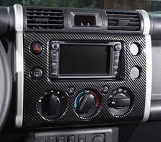 トヨタFJクルーザーGSJ15W 10-18 コントロールパネルカバー 取り付け簡単 効果抜群 内装 改造 トリム カスタム パーツ ブラッ