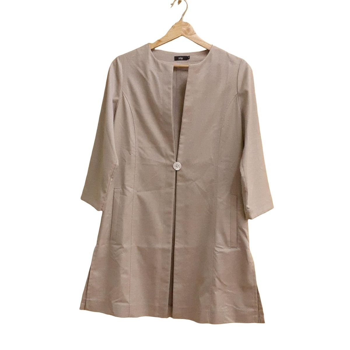 エムフィル　ノーカラージャケット　38　M.fil M・Fil(エムフィル) ジャケット サイズ38 M レディース美品
