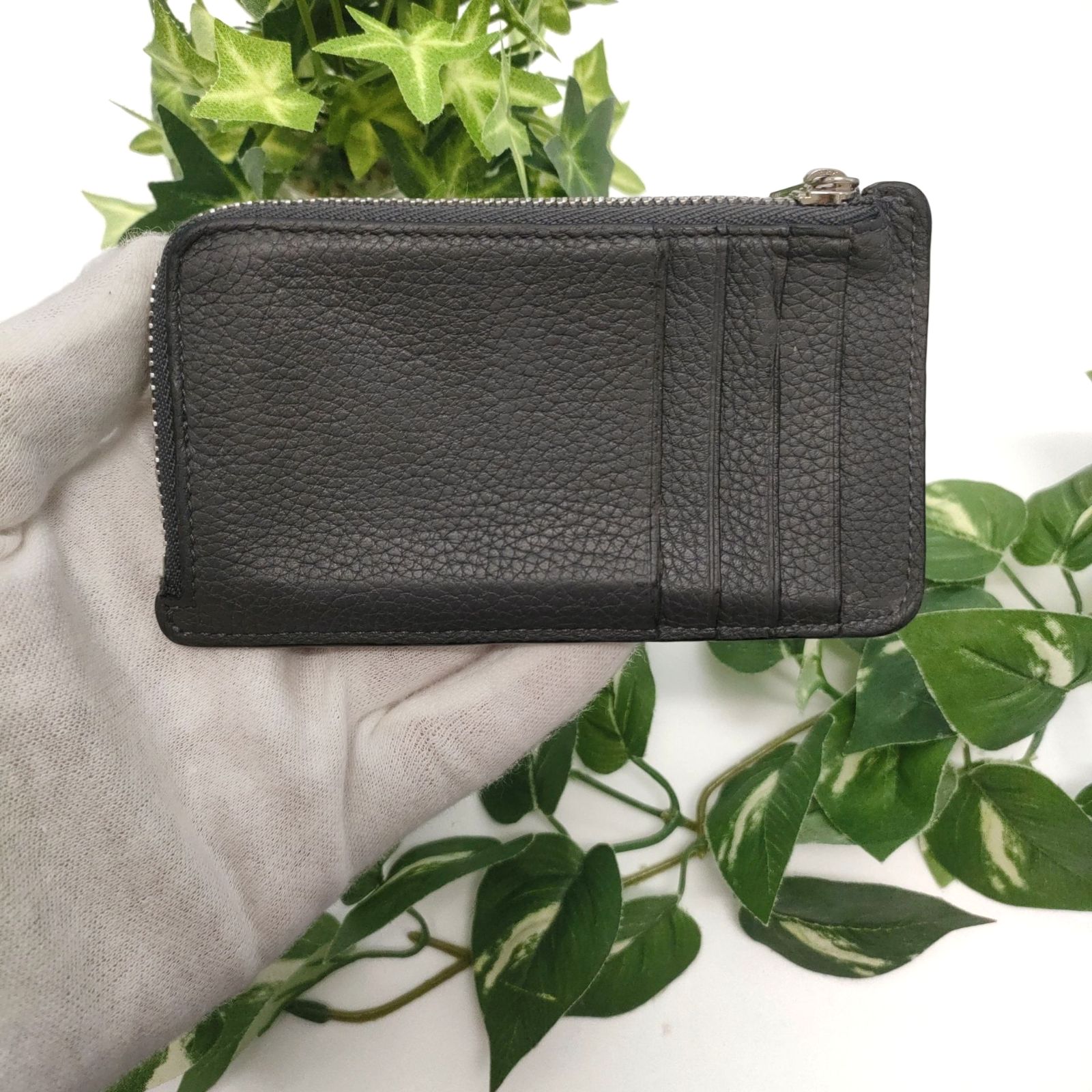 ロエベ フラグメントケース コインカードホルダー グレー アナグラム