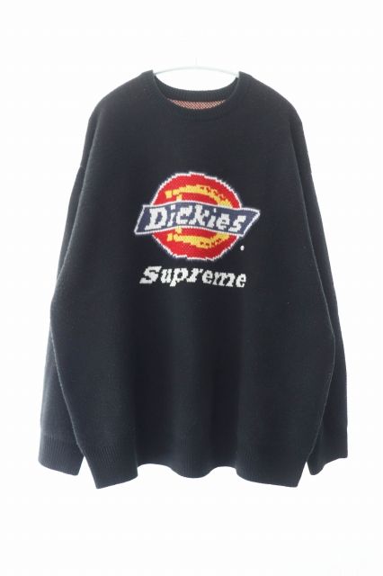 シュプリーム ×ディッキーズ 22AW ロゴ ニット セーター L 黒 シュプリーム SUPREME ×Dickies ディッキーズ 22AW Sweater ロゴ