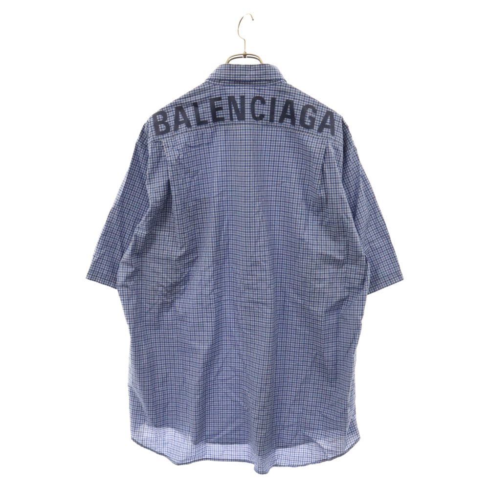 BALENCIAGA (バレンシアガ) 19SS バックロゴプリント ギンガムチェック
