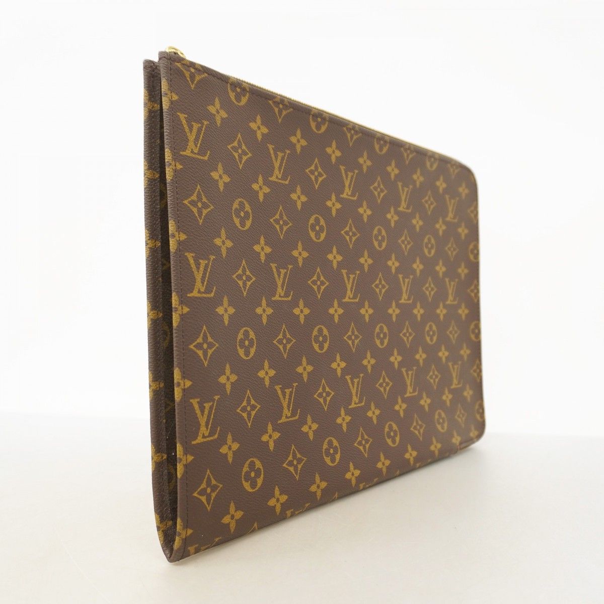 5ma0768 ルイヴィトン クラッチバッグ モノグラム ポッシュドキュマン M53400 ブラウン メンズ レディース ユニセックス