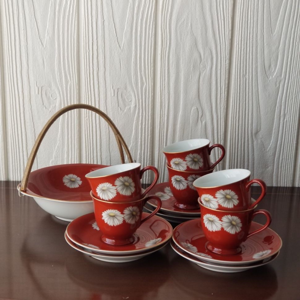 アウガルテン デミタスカップ&ソーサー ビーダーマイヤー 有田焼 古