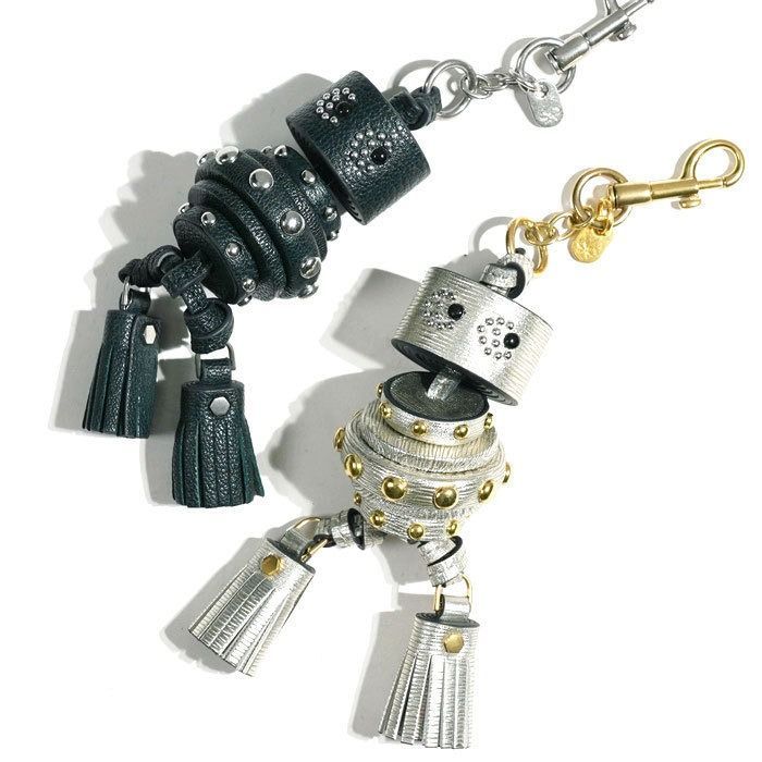 【Anya Himdmarch】Eyes スタッズ タッセル キーリング チャーム Anya Hindmarch◇アイズスタッズタッセルチャーム◇キーホルダー
