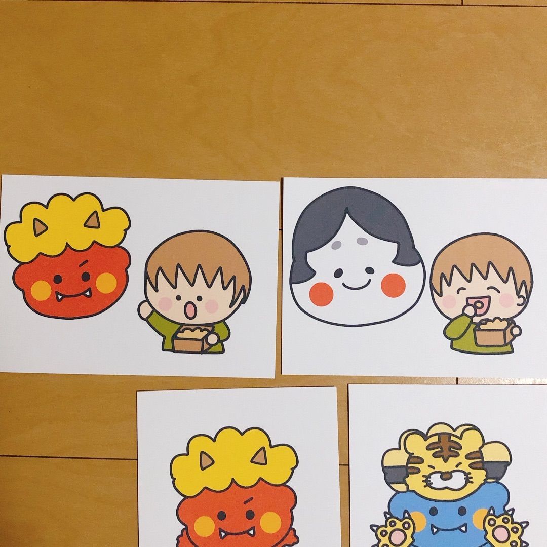 ペープサート まめまき 鬼のパンツ 節分 豆まき 保育 手遊び 紙芝居