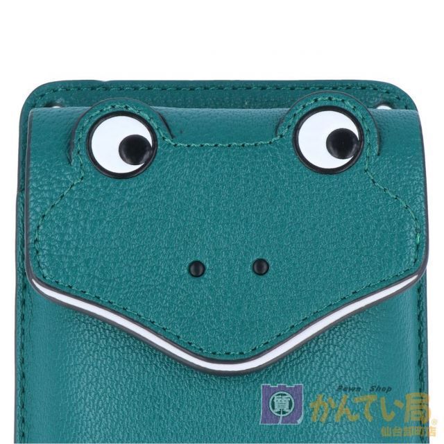 未使用✨アニヤハインドマーチ Frog ポーチ グリーン系 ANYA HINDMARCH FROG ZIP POUCH アニヤハインドマーチ フロッグ