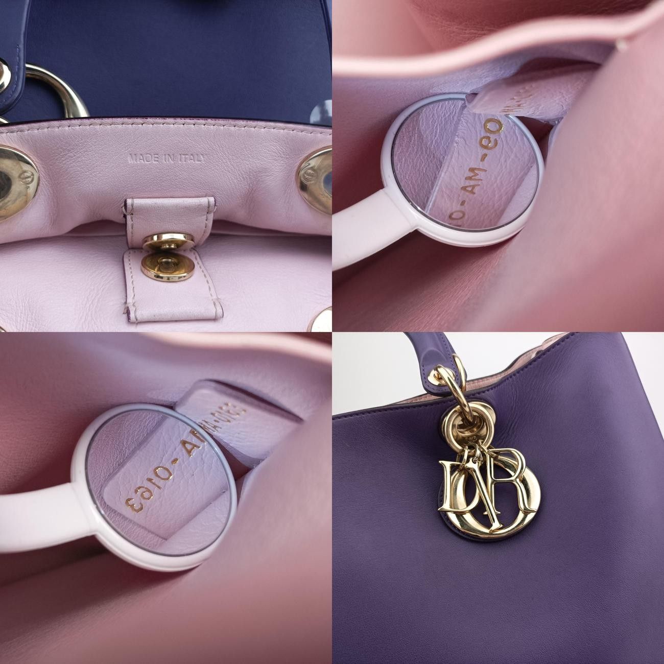 クリスチャンディオールChristian Diorディオリッシモパープルレザー09-MA-0163