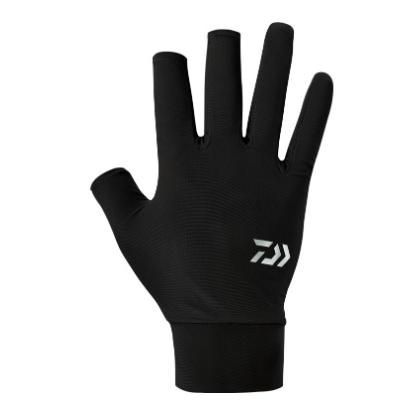 ダイワ DG-6725 ICEDRY? UVカットグローブ 3本カット ブラック S